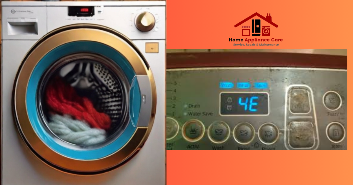 Read more about the article “4E” Error In Samsung Washing Machine.